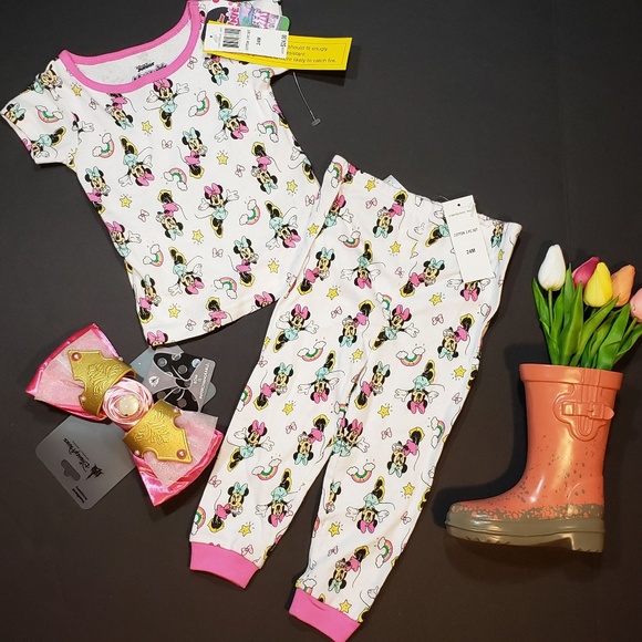 Disney Other - 3/$48 Disney Junior Minnie PJ's 2 Pieces Set, New